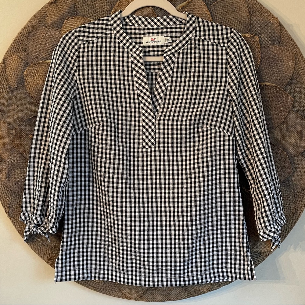Vineyard Vines Checked 3/4 Sleeve Shirt